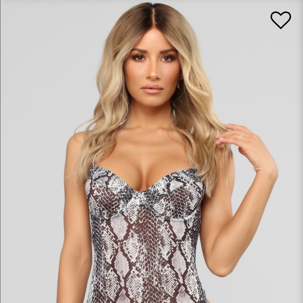 Fashion Nova snakeskin bodysuit